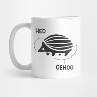 Hedgehog anatomy. Fynny minimal desing of a cactus mouse Mug